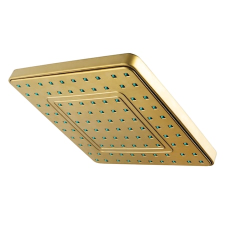 Kingston Brass Full Spray Square Rain Shower Head, Brushed Brass KY4647